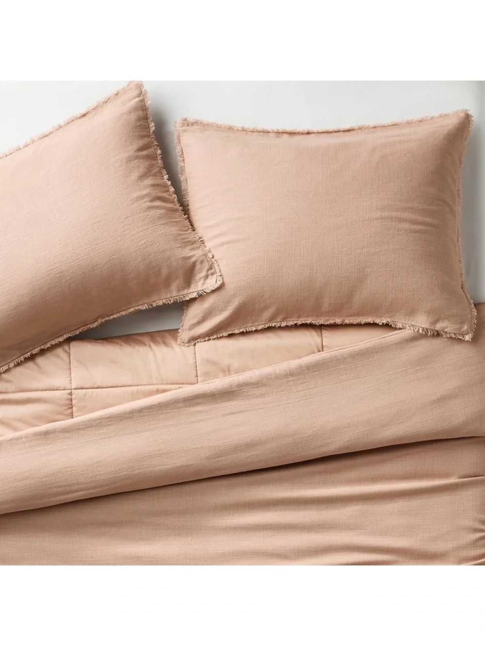 Casaluna F/Q Light Adobe Clay Heavyweight Linen Blend Comforter Set